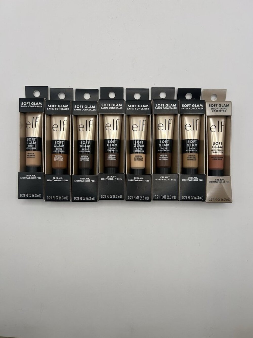 e.l.f. Soft Glam Satin Concealer Brightening Corrector 8 Pc Makeup Lot New Box